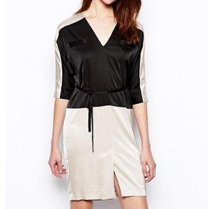 French Connection Lost and Found Satin Dress 2 EUC